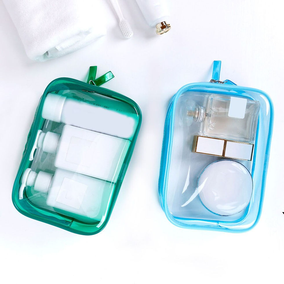 섬네일: 1pc PVC Women Zipper Clear Makeup Bags Transparent Cosmetic Bag
