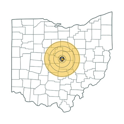 map of ohio service radius
