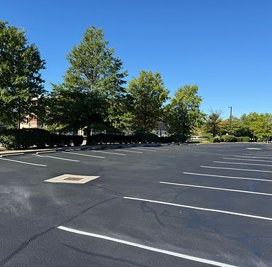 parking lot that was sealcoated