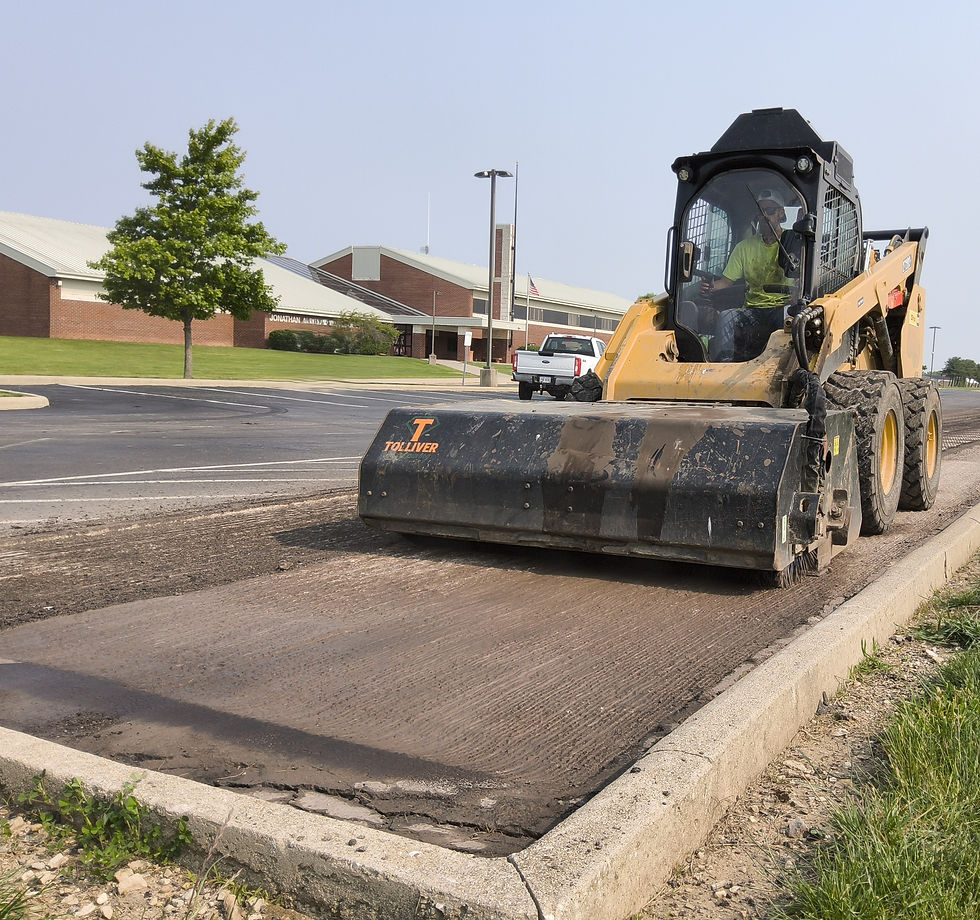 Commercial parking lot paving project in Central Ohio