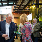 Guests chatting during the Independents by Sodexo networking event at Manchester Art Gallery.