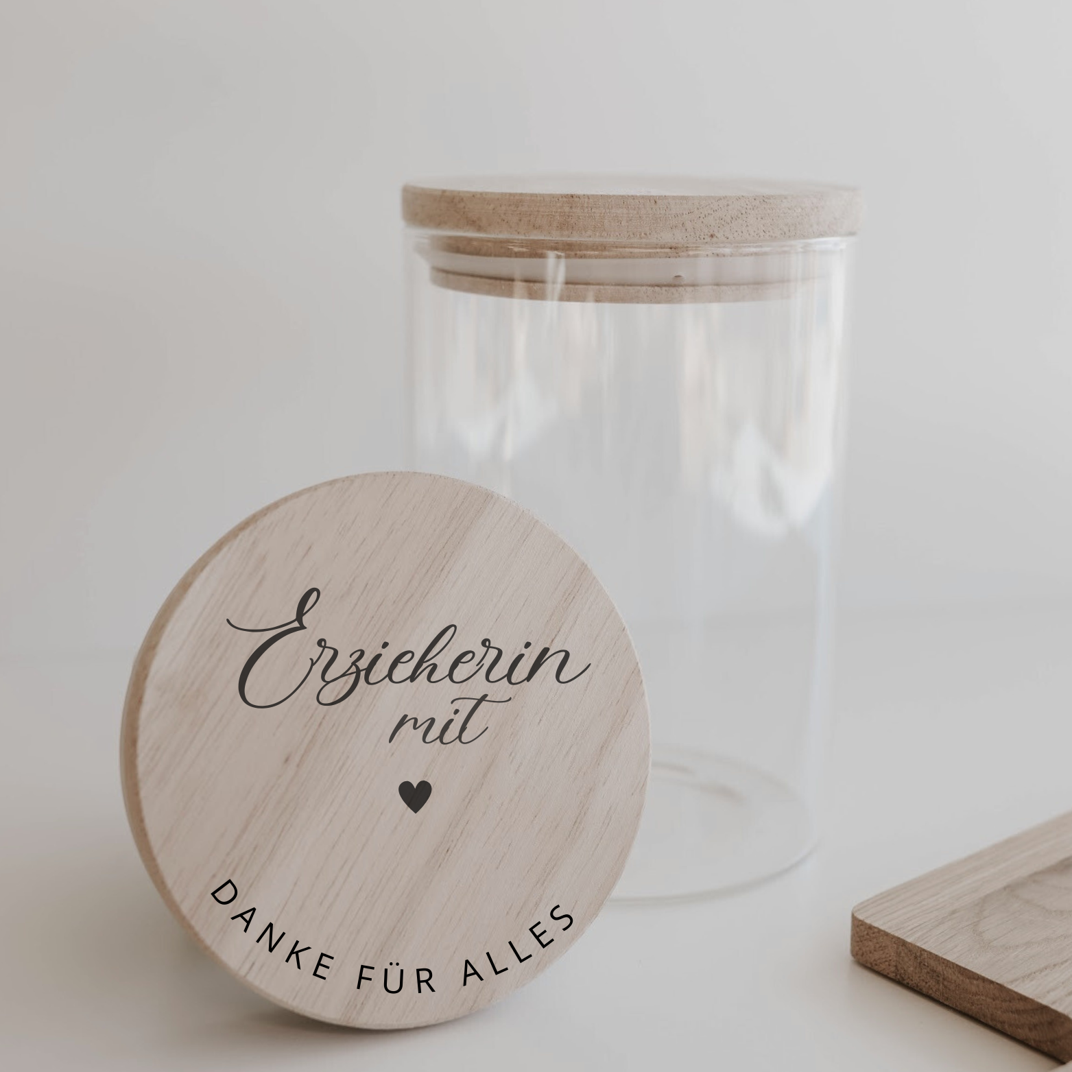 Vorratsglas Erzieher mit Herz Abschiedsgeschenk