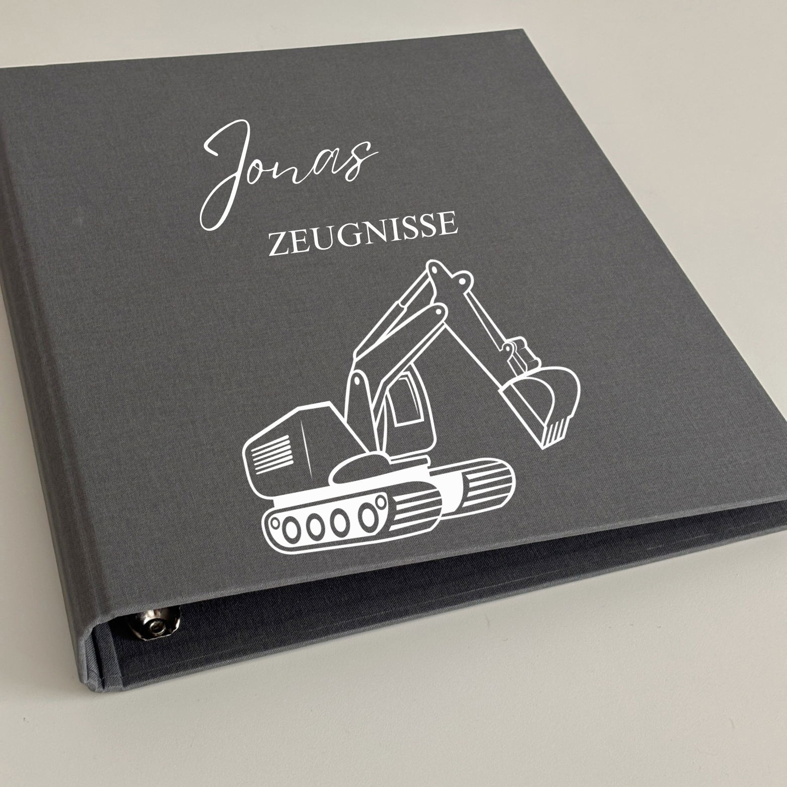 Zeugnismappe Personalisiert Bagger