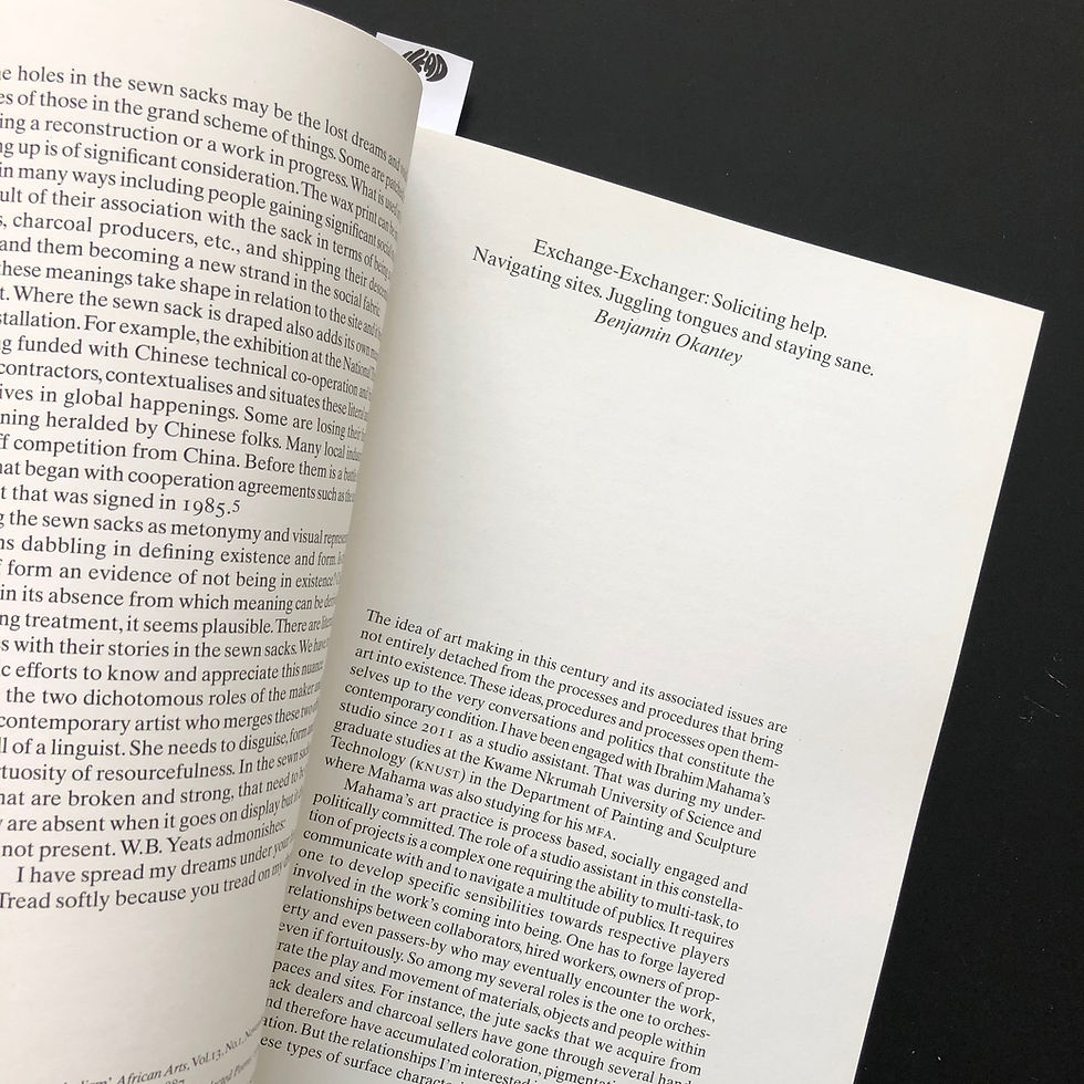 Thumbnail: Ibrahim Mahama. Exchange-Exchanger (1957-2057)