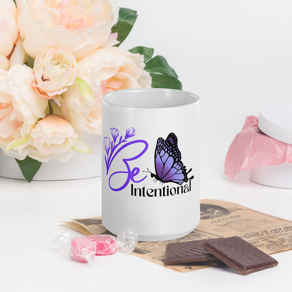 Thumbnail: Be Intentional White glossy mug