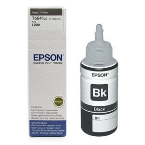 EPSON INK BOTTLE - BLACK - T664120-AL FOR L110/210/355/555 - 70ml
