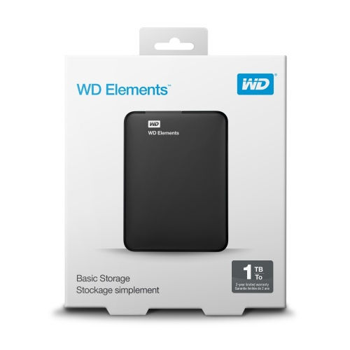 WD ELEMENTS Almacenamiento portátil WDBUZG0010BBK - Disco duro - 1 TB