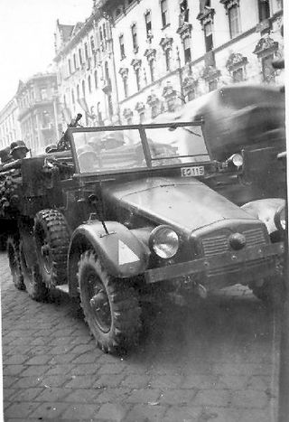 Krupp Protze with a Schwarzlose