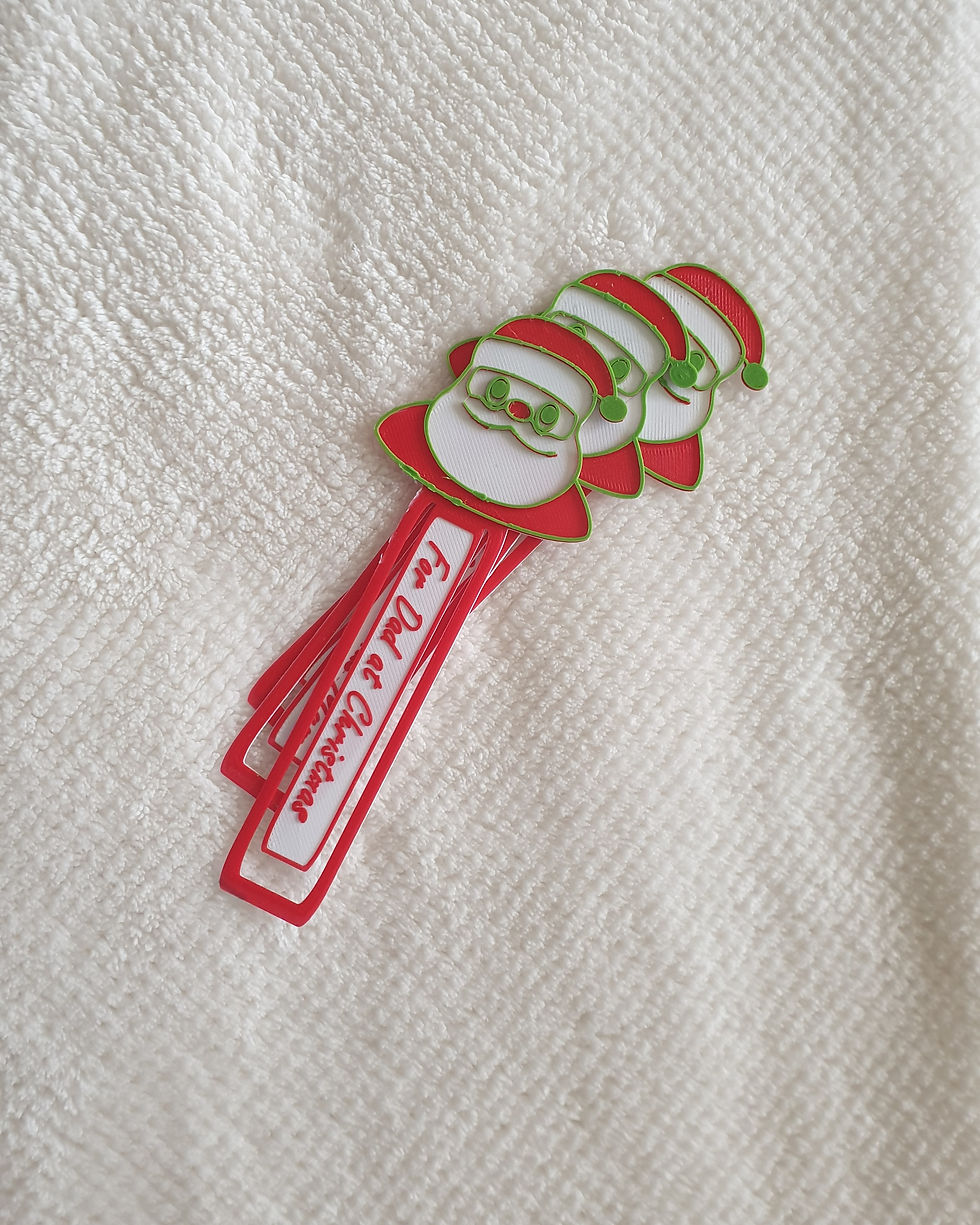 Thumbnail: Personalised Santa Bookmarks Set of 3