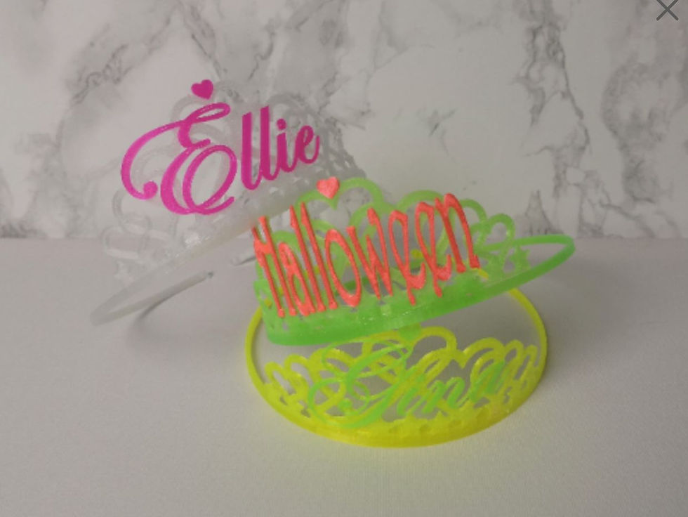 Thumbnail: Personalised UV Hearts Style Tiara To Suit Any Occassion, Birthday, Hen Night