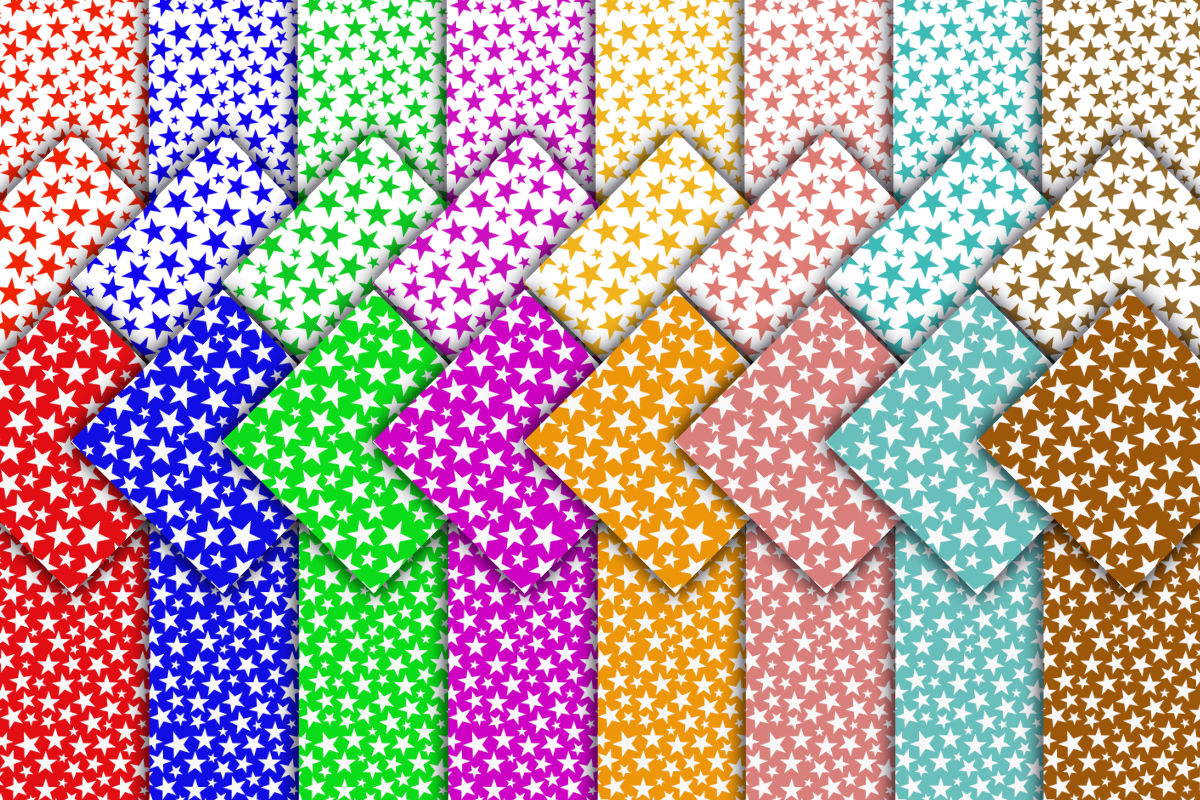 Seamless Patterns Mixed Stars