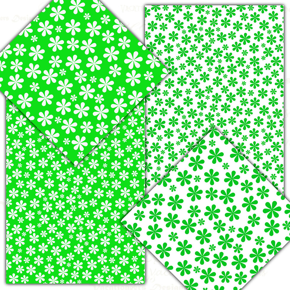 Thumbnail: Seamless Pattern green flowers or green background