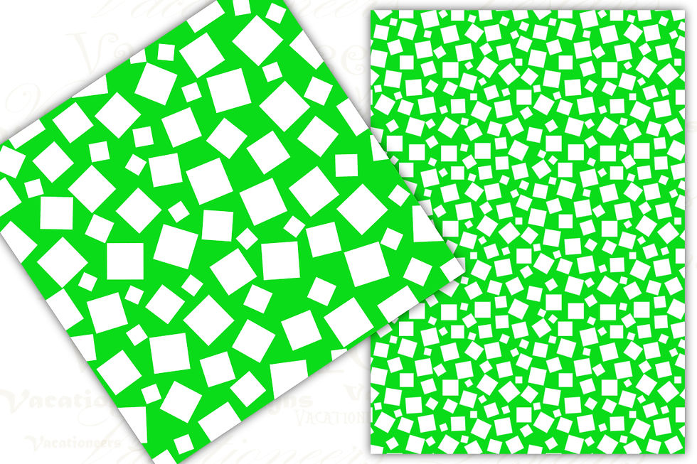 Thumbnail: Seamless pattern white squares on a green background
