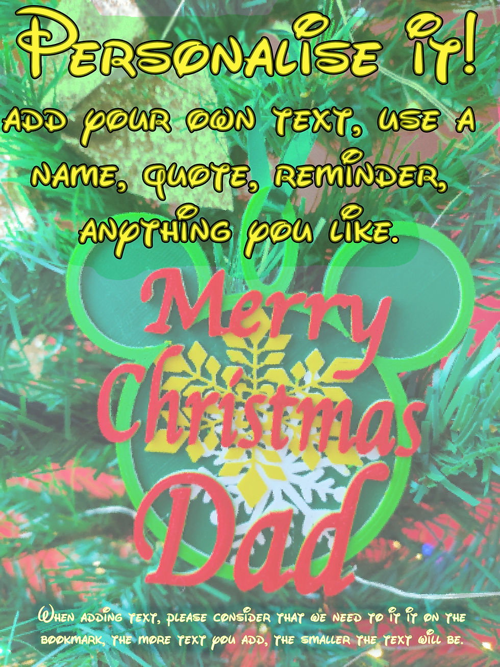Thumbnail: Christmas Mickey, Personalised Christmas Tree Hanger