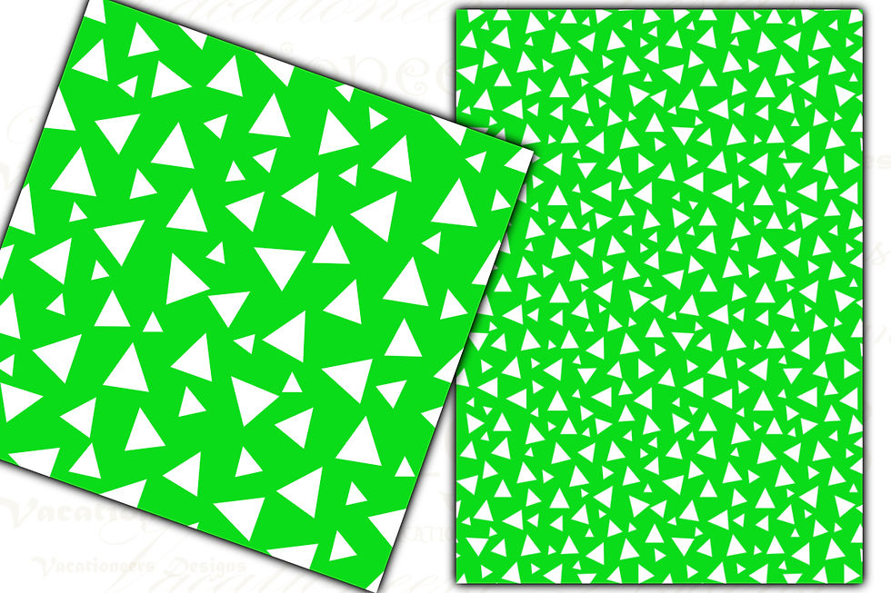 Thumbnail: Seamless pattern white triangles on a green background