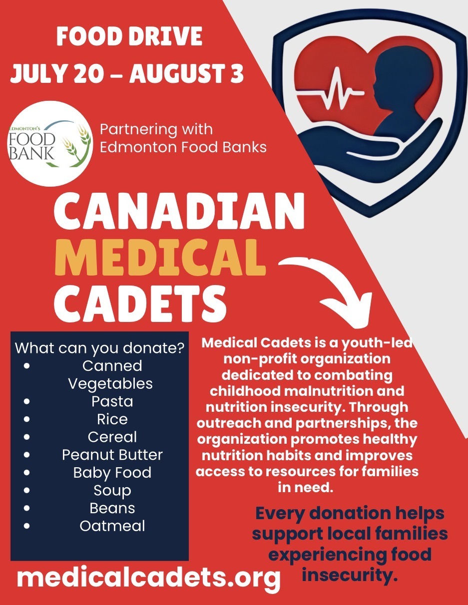 CANADIAN MEDICAL CADETS FOOD DRIVE