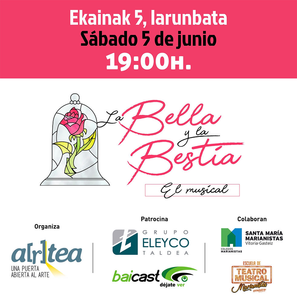 BELLA Y BESTIA, EL MUSICAL / SÁBADO 5 DE JUNIO 19:00