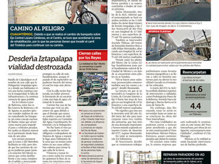 Desdeña Iztapalapa vialidad destrozada