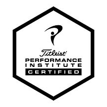 Titleist Performance Institute certified coach badge