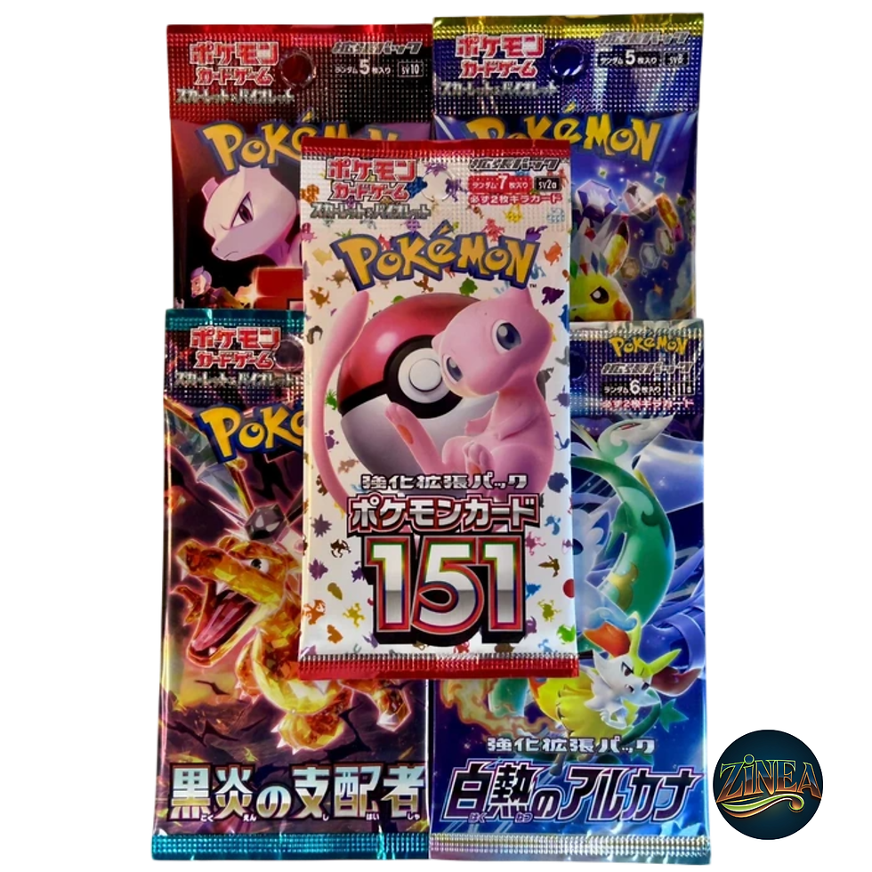 Lot Premium – 5 Boosters Pokémon Japonais Neufs & Scellés 🇯🇵