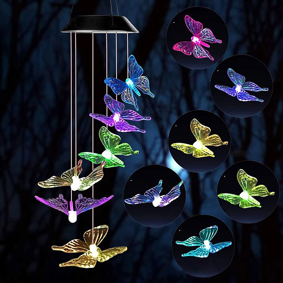 Miniature :  Carillon solaire papillon lumineux