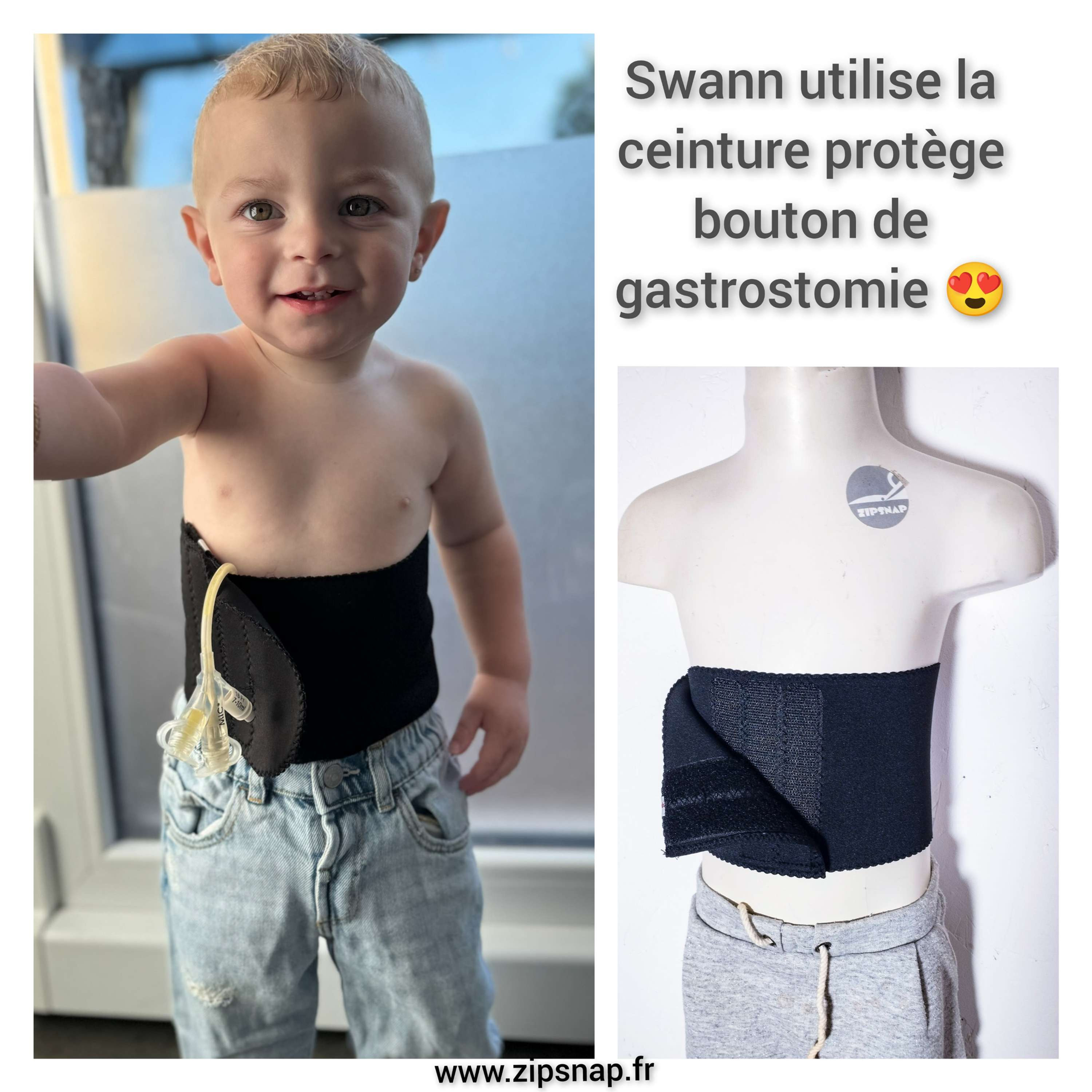 Ceinture gastrostomie à scratch 