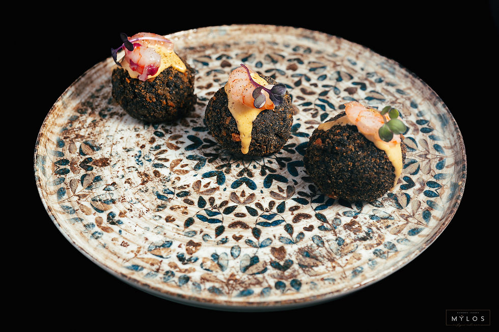 Cuttlefish ink arancini image
