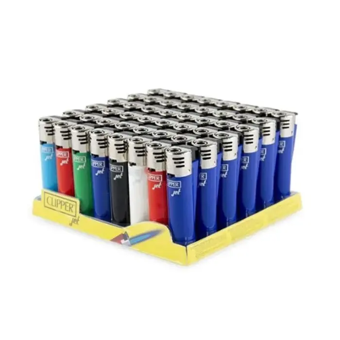 Clipper Lighter Jet Flame Solid Assorted Colors Lighters (48,240 OR 480 Count)
