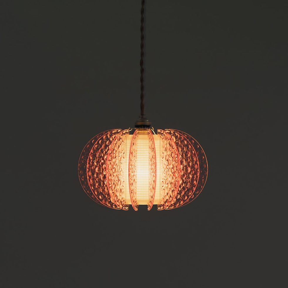 Thumbnail: Star Industrial Pink Colour Plastic Crystal Lamp from 1970’s