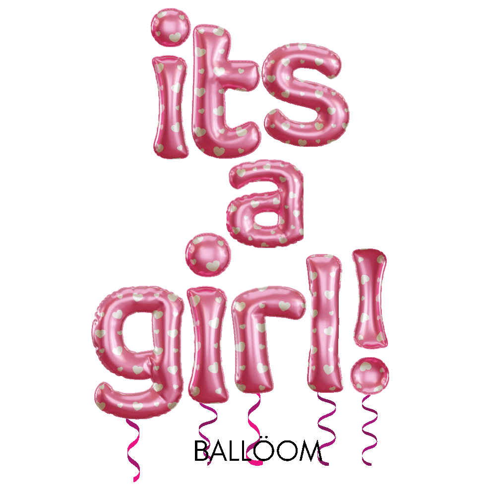 its a girl, girl, baby shower, gender reveal, reveal, star, balloom, event, party, planning, luxury, heart, balloon delivery, montreal, cute, love, 