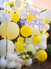 amalfi coast birthday, capri theme birthday, happy birthday neon, montreal, ballöom