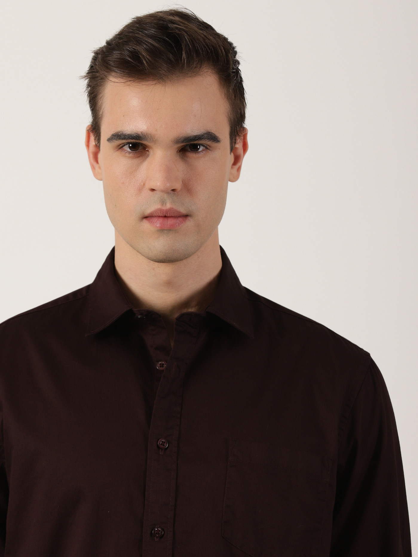 Taco brown deep burgundy premium shirt with rich character