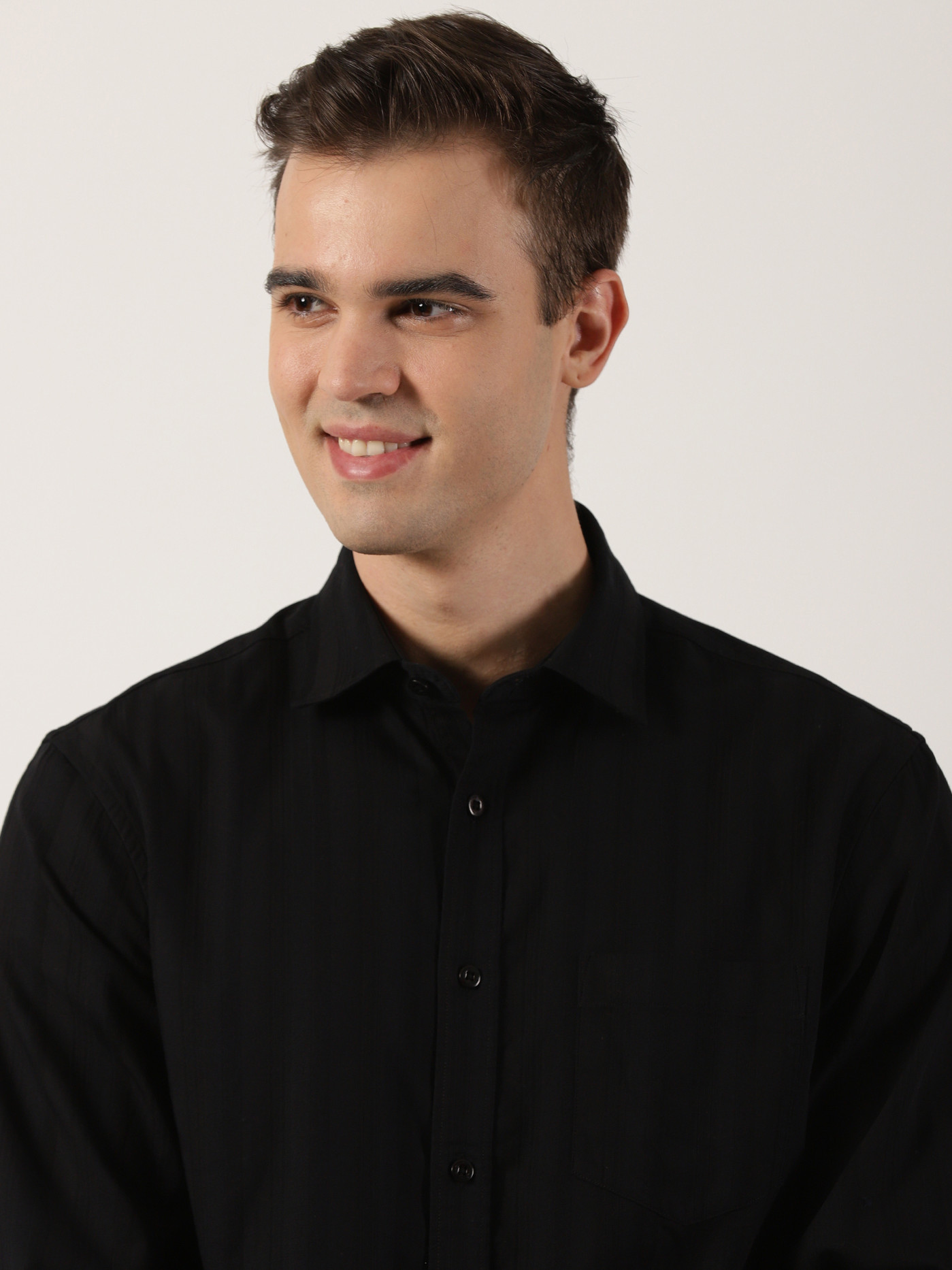 Midnight Black premium shirt with a sharp and timeless silhouette