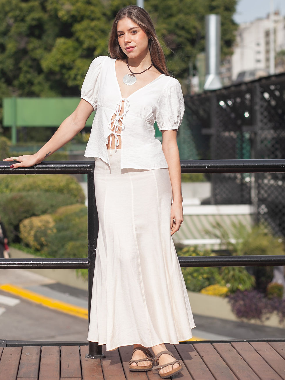 Pollera Lino Florencia Quilla