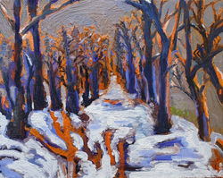 Winter Forest, oil on canvas, 30 x 27 cm, 2020