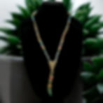 Primal Instinct II handcrafted statement necklace with raw bone and dark metal accents by Skapa