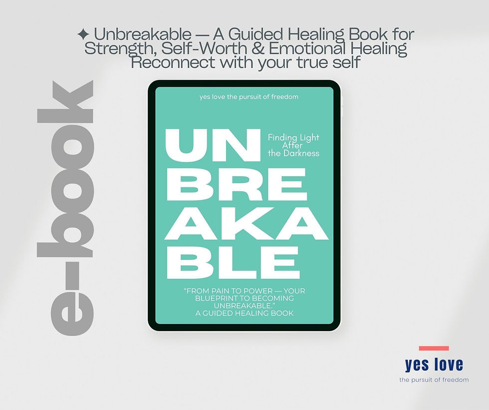 "Unbreakable digital download ebook focused on building inner strength, resilience, and self confidence"
