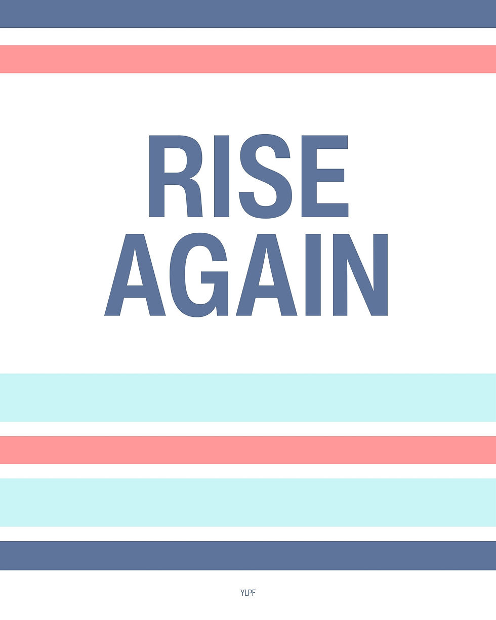 Rise Again minimalist motivational poster printable in clean contemporary mockup