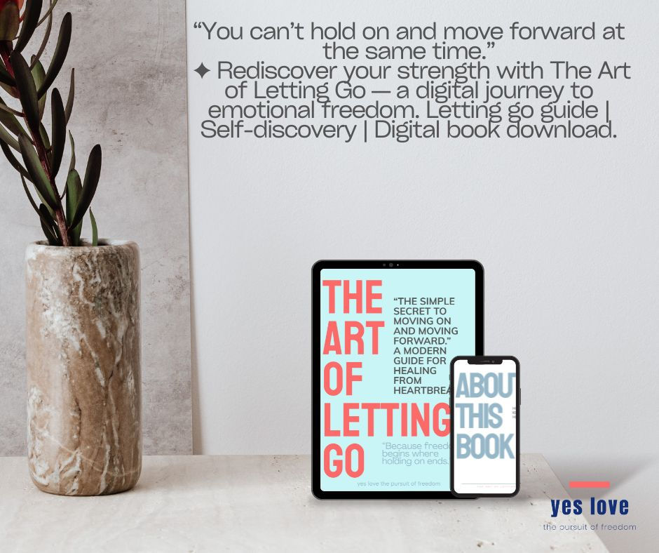 Thumbnail: "Digital preview of the 144-page Art of Letting Go healing guide, showing bold typography and a soft modern design"