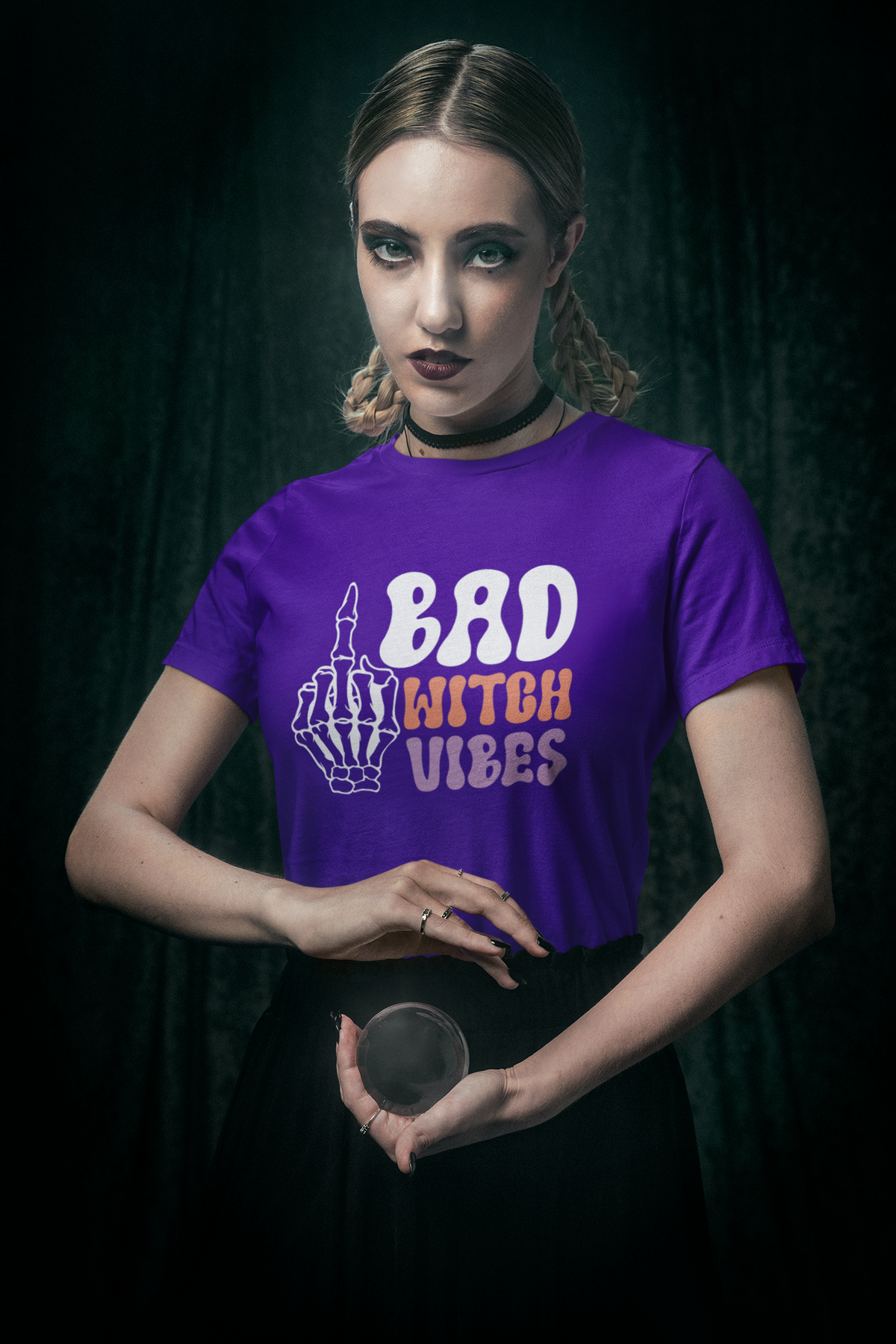 Bad Witch Vibes Giving The Finger T-Shirt