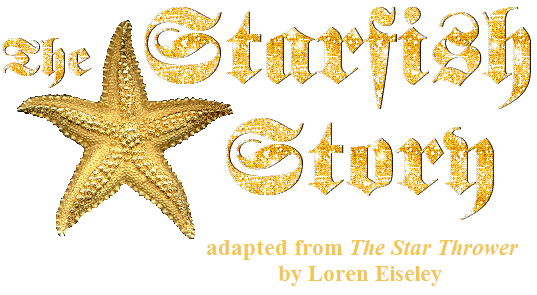 Glittery gold starfish