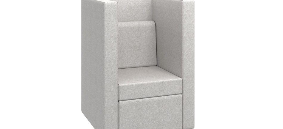 Ion 1-Seat Standard Back with Arms – single lounge chair with standard backrest and full arms.