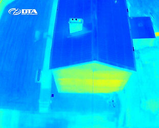 Drone Thermographic/Thermal Survey - Example of Insufficient Gable Wall Insulation