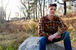 Noah flannel Horizontal Senior Portrait