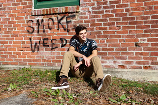 Matt Brick Wall - Senior Portrait