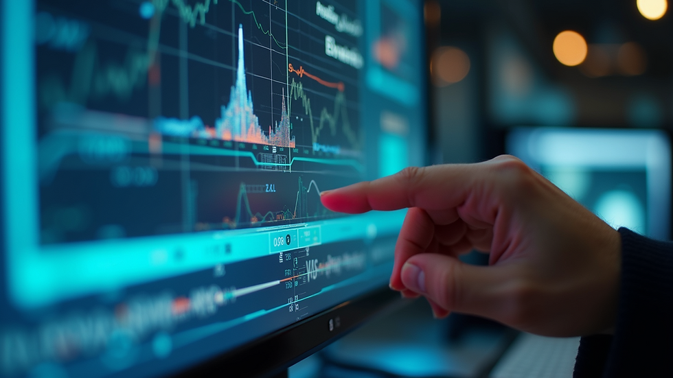 Close-up view of speed optimization tools displaying results on a digital screen