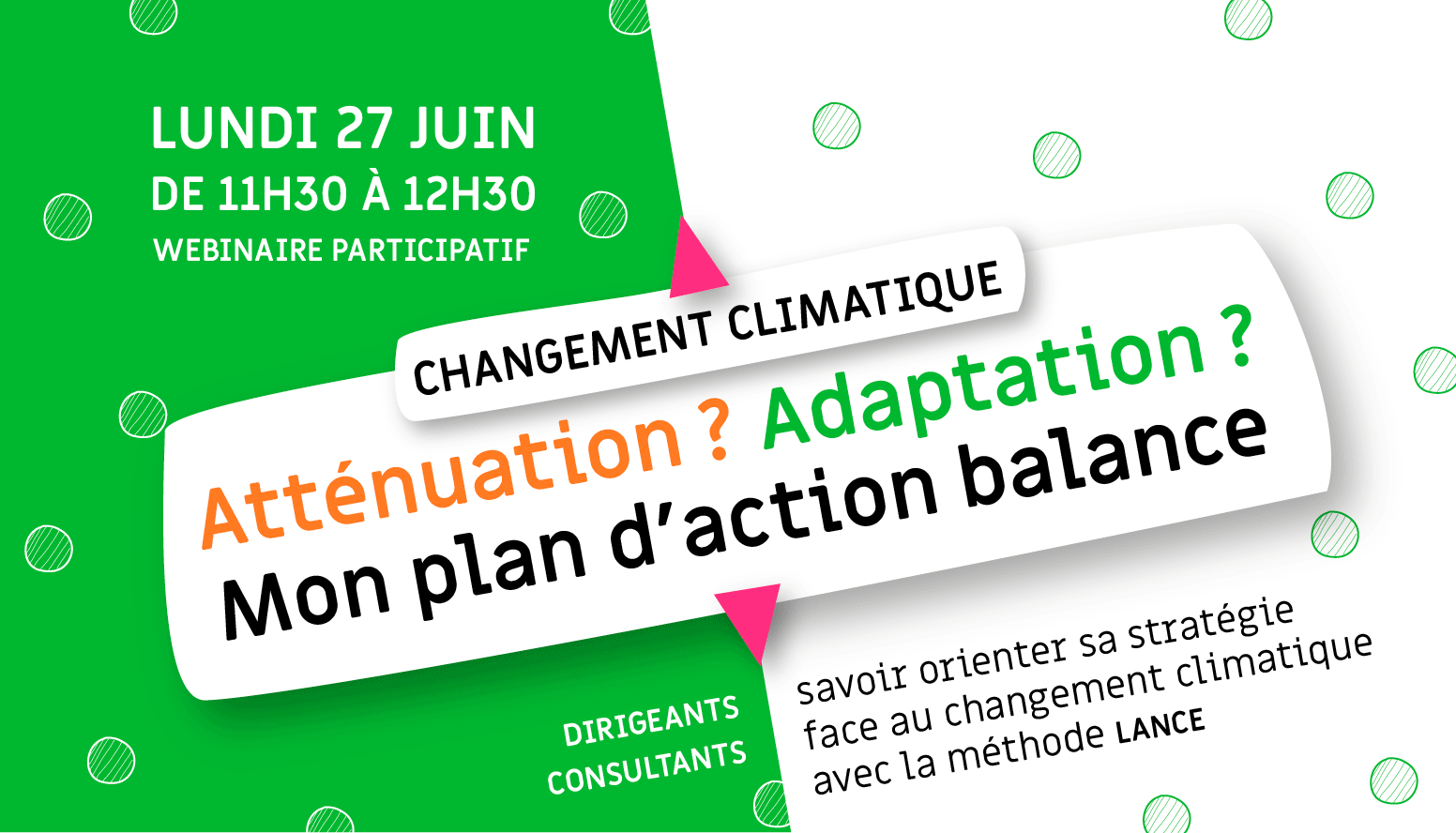 Webinaire interactif "Atténuation ? Adaptation ? Mon plan d’actions balance…"