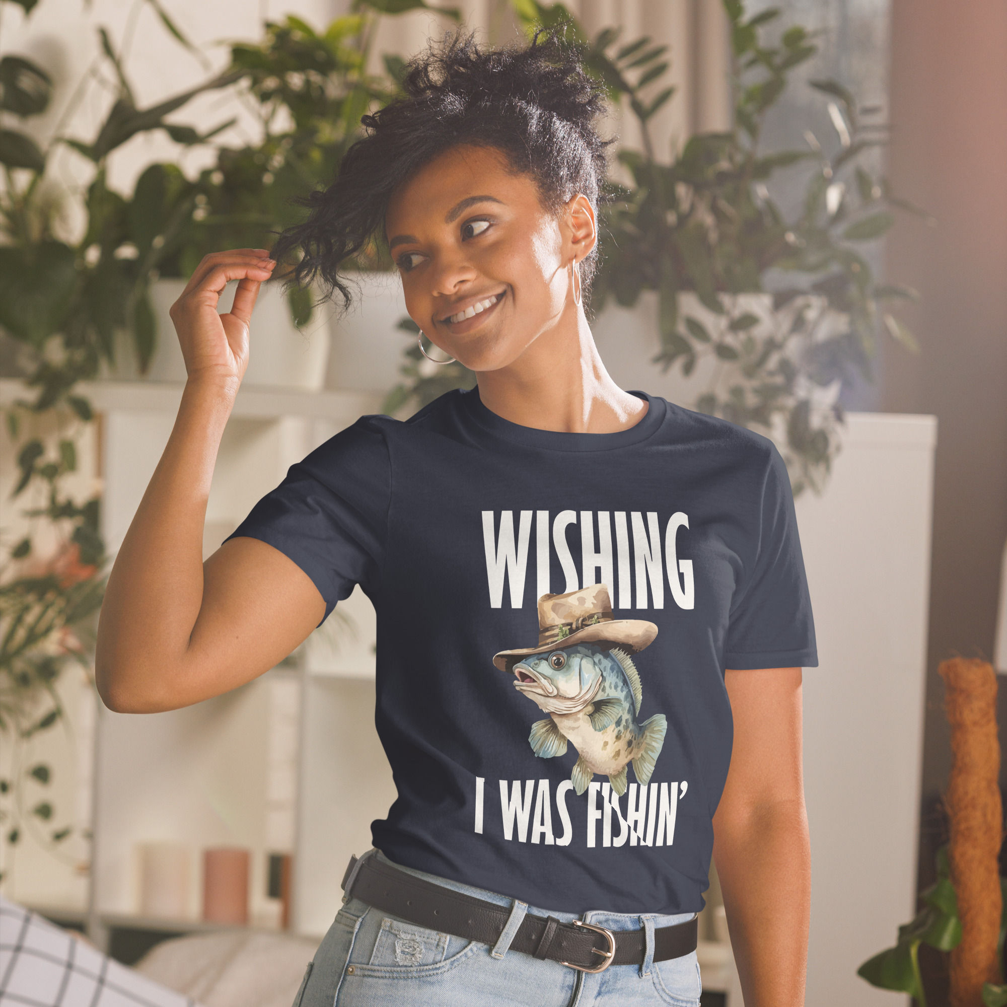 Wishing I was fishing Unisex T-Shirt