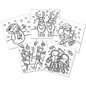 XMC009 - Colour In Christmas Cards (Pack of 10)