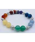 8mm 7 Chakra W Bead bracelet